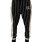Black Striped DG Patch Men Sweatpants Pants