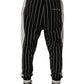 Black Striped DG Patch Men Sweatpants Pants