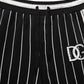 Black Striped DG Patch Men Sweatpants Pants