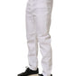 White Skinny Fit Mid Waist Men Denim Trouser Jeans