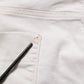 White Cotton Slim Pants Men Denim Jeans