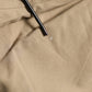 Beige Cotton Cargo Drawstring Trouser Pants