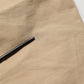 Beige Cotton Cargo Drawstring Trouser Pants