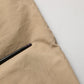 Beige Cotton Cargo Drawstring Trouser Pants