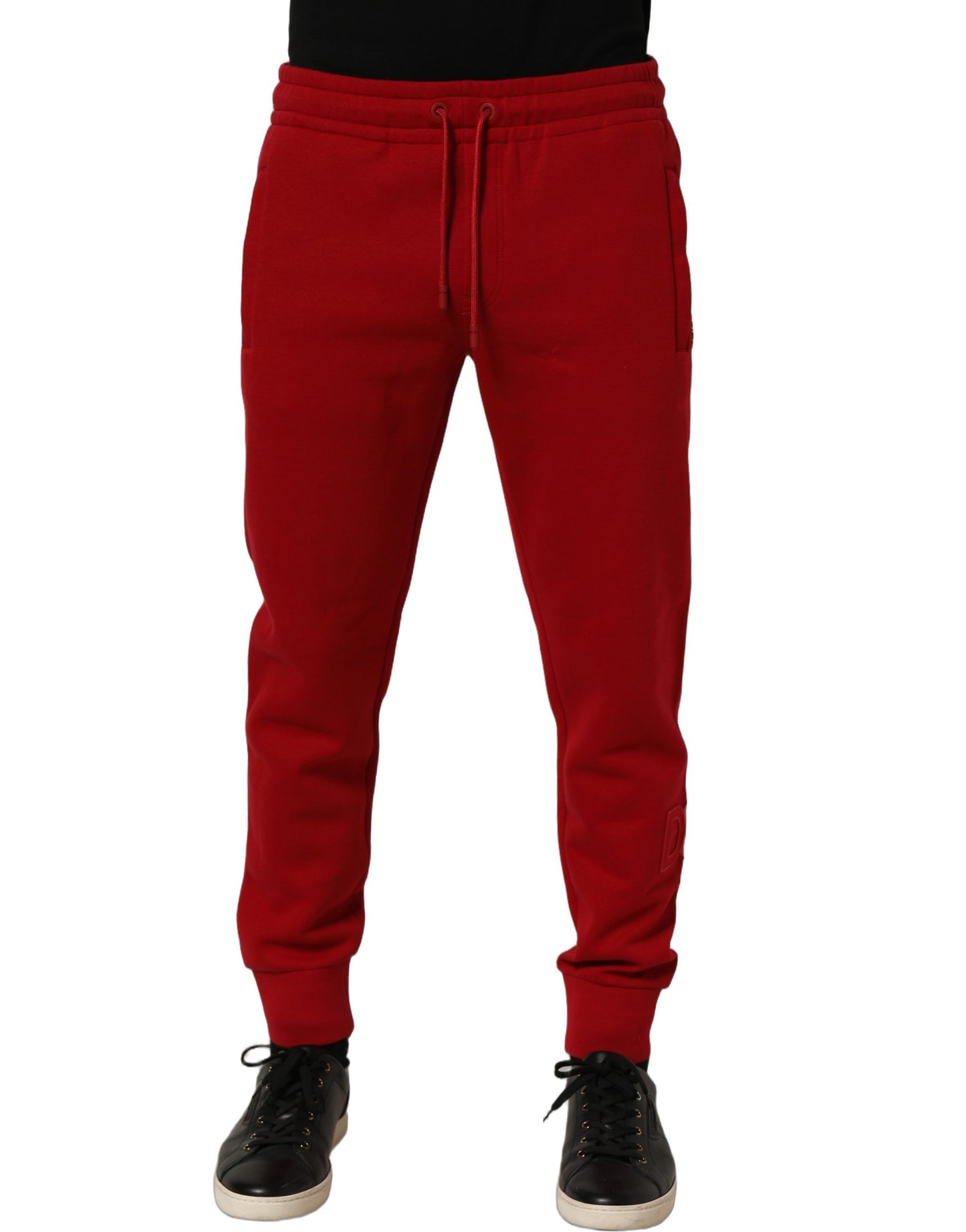 Red Cotton Drawstring Jogger Men Trouser Pants
