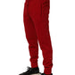 Red Cotton Drawstring Jogger Men Trouser Pants