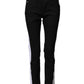 Black Cotton Stretch Skinny Denim Trouser Jeans