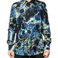 Blue Marble Print MARTINI Dress Formal Shirt