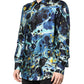 Blue Marble Print MARTINI Dress Formal Shirt