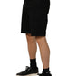 Black Cotton Mid Waist Men Bermuda Shorts