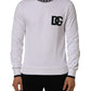 White Cotton Crew Neck Sweatshirt Sweater
