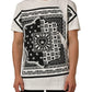 White Bandana Print Cotton Crew Neck T-shirt