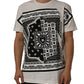 White Bandana Print Cotton CrewNeck T-shirt