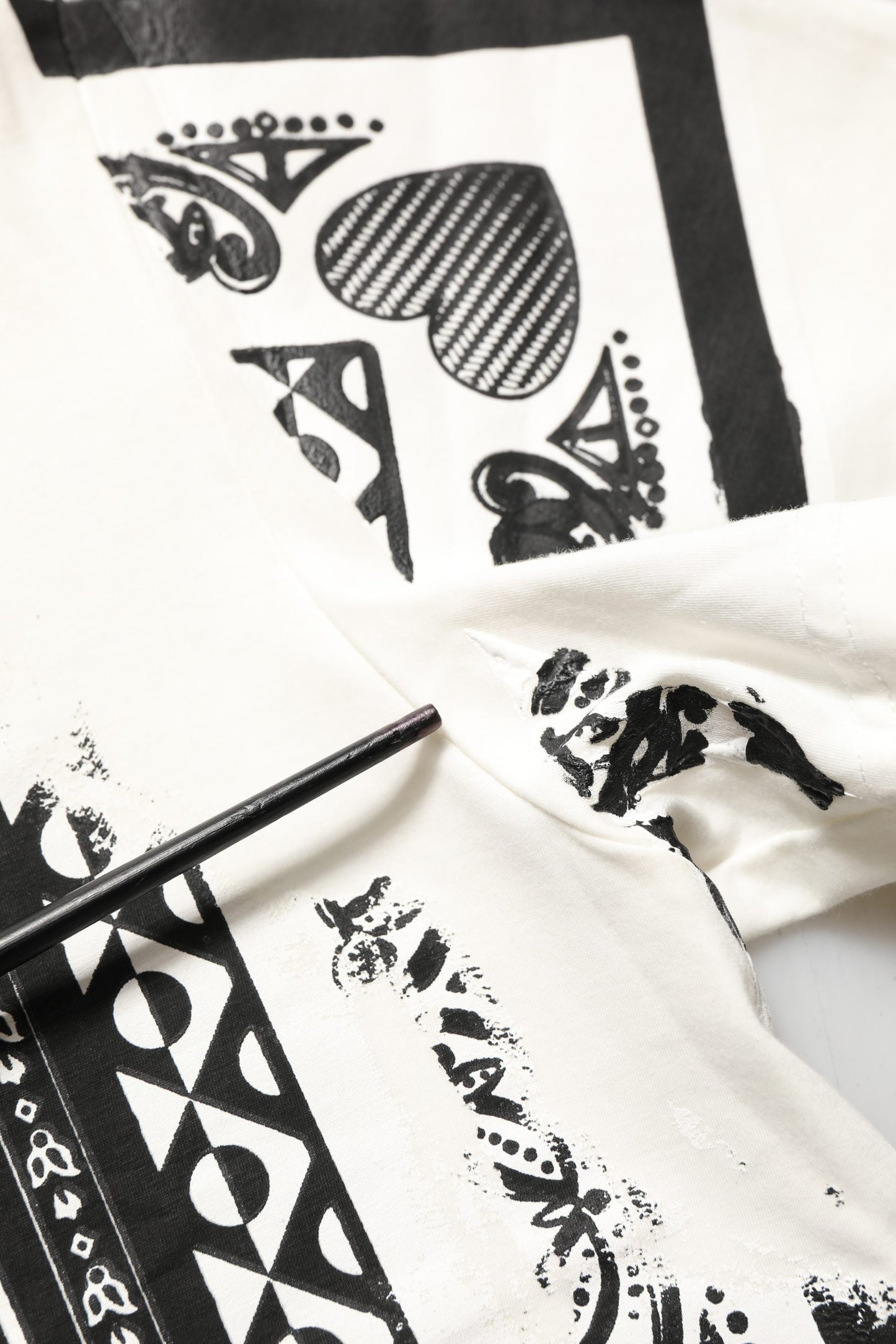 White Bandana Print Cotton Crew Neck T-shirt