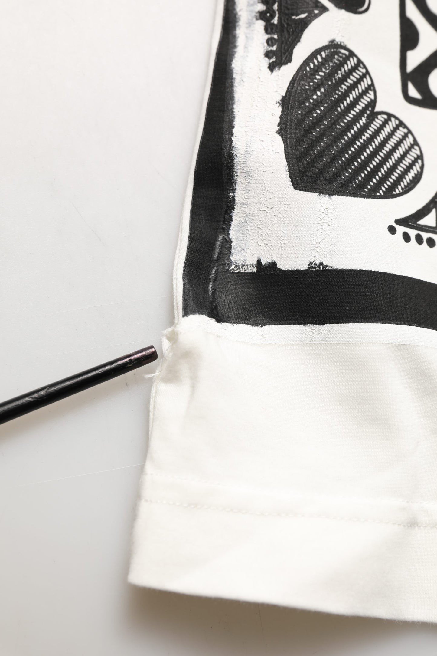 White Bandana Print Cotton Crew Neck T-shirt