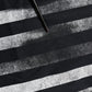 Blue Striped Print Cotton Crew Neck  T-shirt