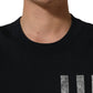 Blue Striped Print Cotton Crew Neck  T-shirt