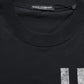 Blue Striped Print Cotton Crew Neck  T-shirt