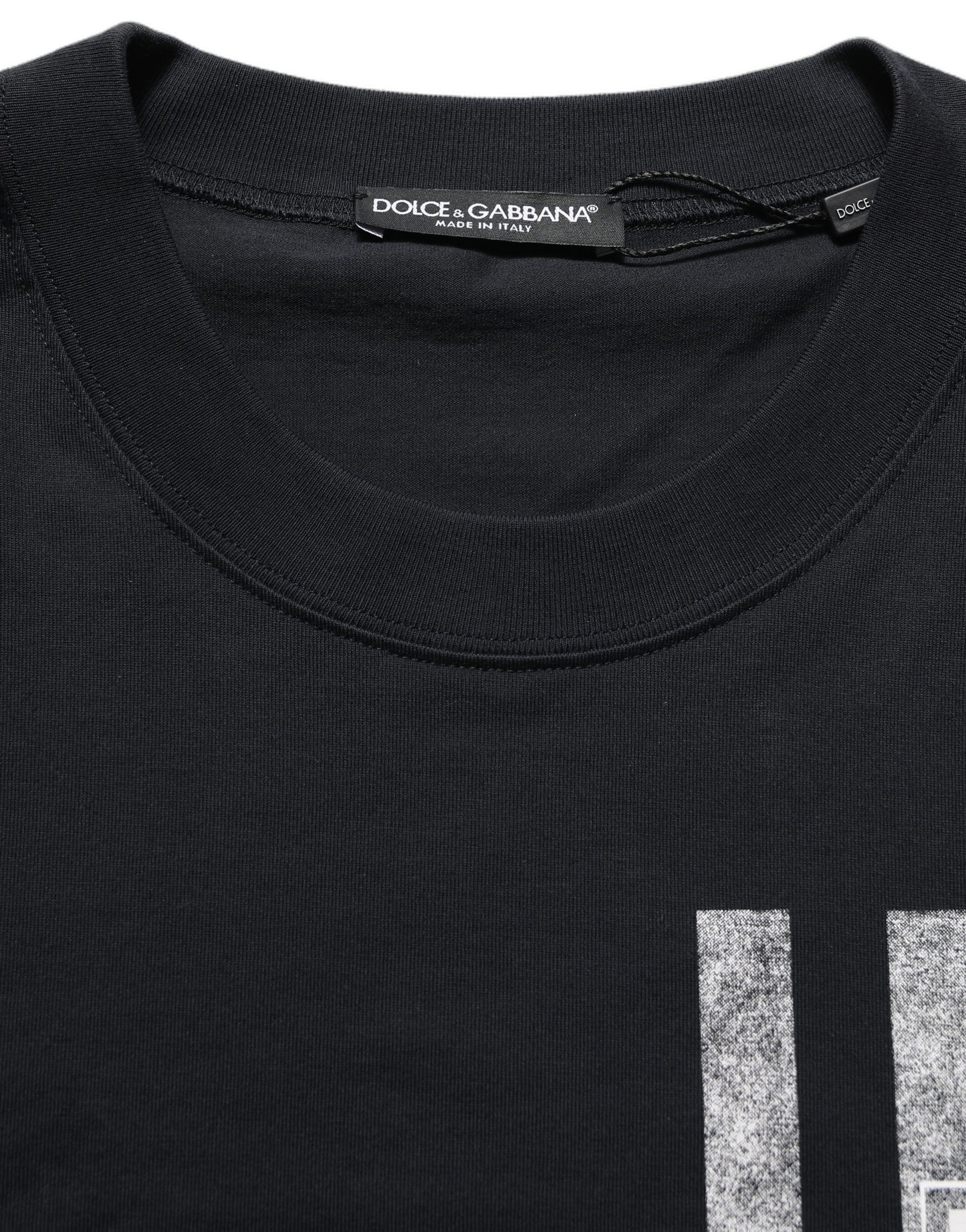Blue Striped Print Cotton Crew Neck  T-shirt