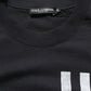 Blue Striped Print Cotton Crew Neck T-shirt