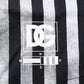 Blue Striped Print Cotton Crew Neck T-shirt