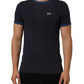 Dark Blue Cotton Stretch Round Neck T-shirt