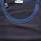 Dark Blue Cotton Stretch Round Neck T-shirt