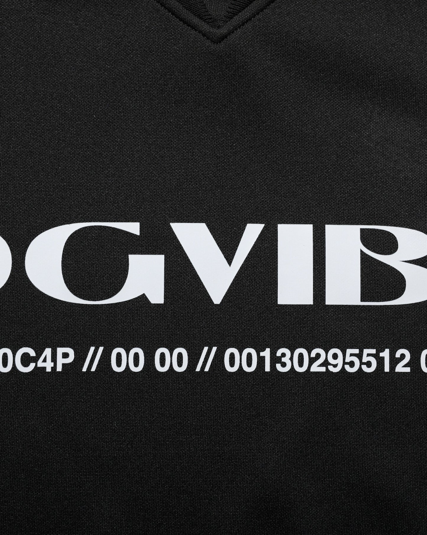 Black Polyester DGVIB3 Oversized Jersey T-shirt