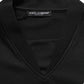 Black Polyester DGVIB3 Oversized Jersey T-shirt