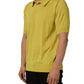 Yellow Cashmere Short Sleeves Polo T-shirt