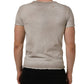 Light Gray Graphic Print Distressed T-shirt