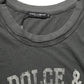 Dark Gray Graphic Print Tank Men Top T-shirt