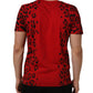 Red Leopard Print Short Sleeved Men T-shirt