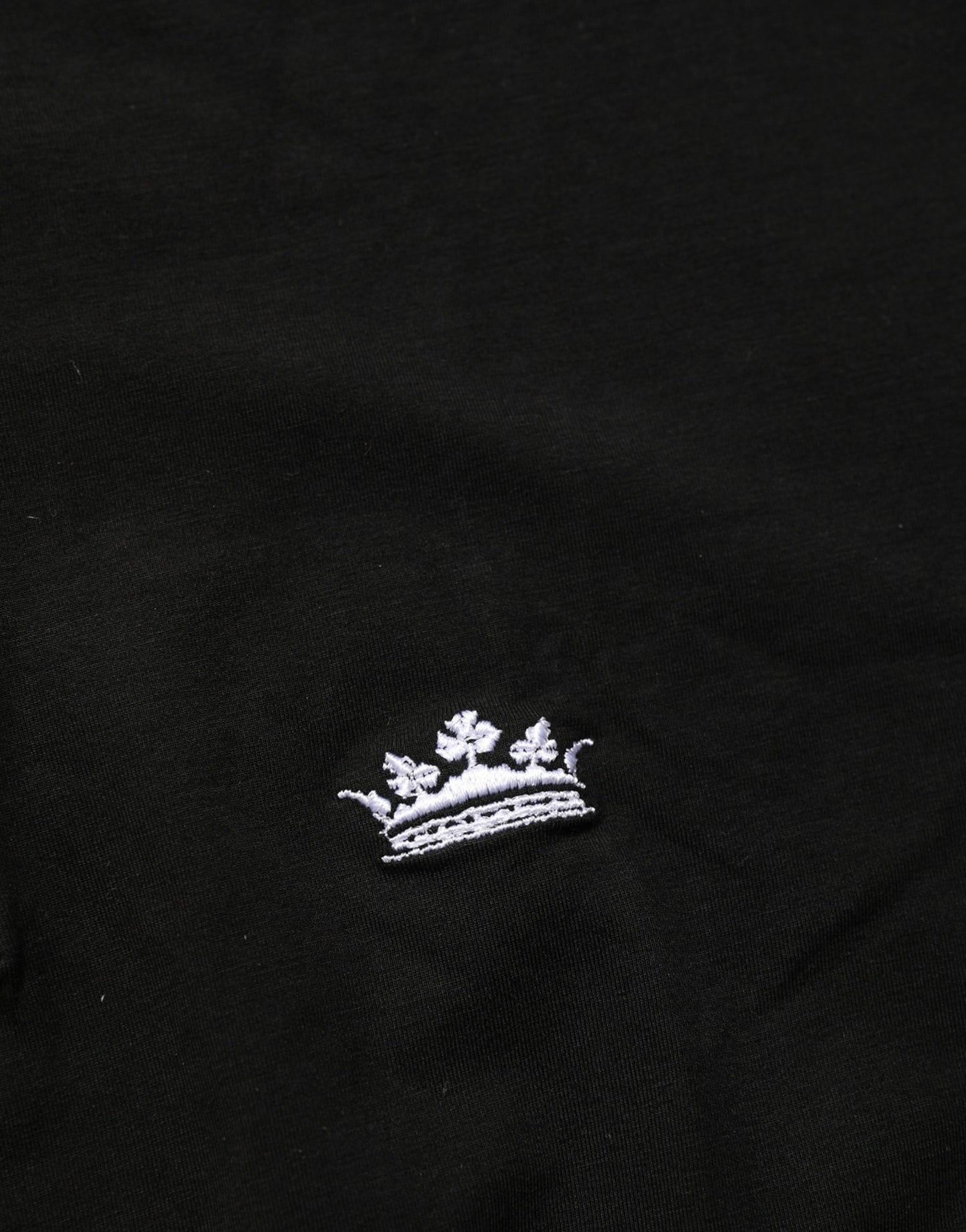 Black Crown Short Sleeved Henley Men T-shirt