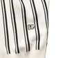 White Black Stripe Collared Polo T-shirt
