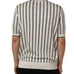 White Black Stripe Collared Polo T-shirt
