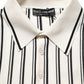 White Black Stripe Collared Polo T-shirt