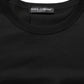 Black Cotton Crew Neck Short Sleeve T-shirt