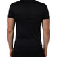 Blue Cotton Crew Neck Short Sleeve T-shirt