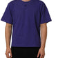 Violet Cotton Crew Neck Short Sleeve T-shirt