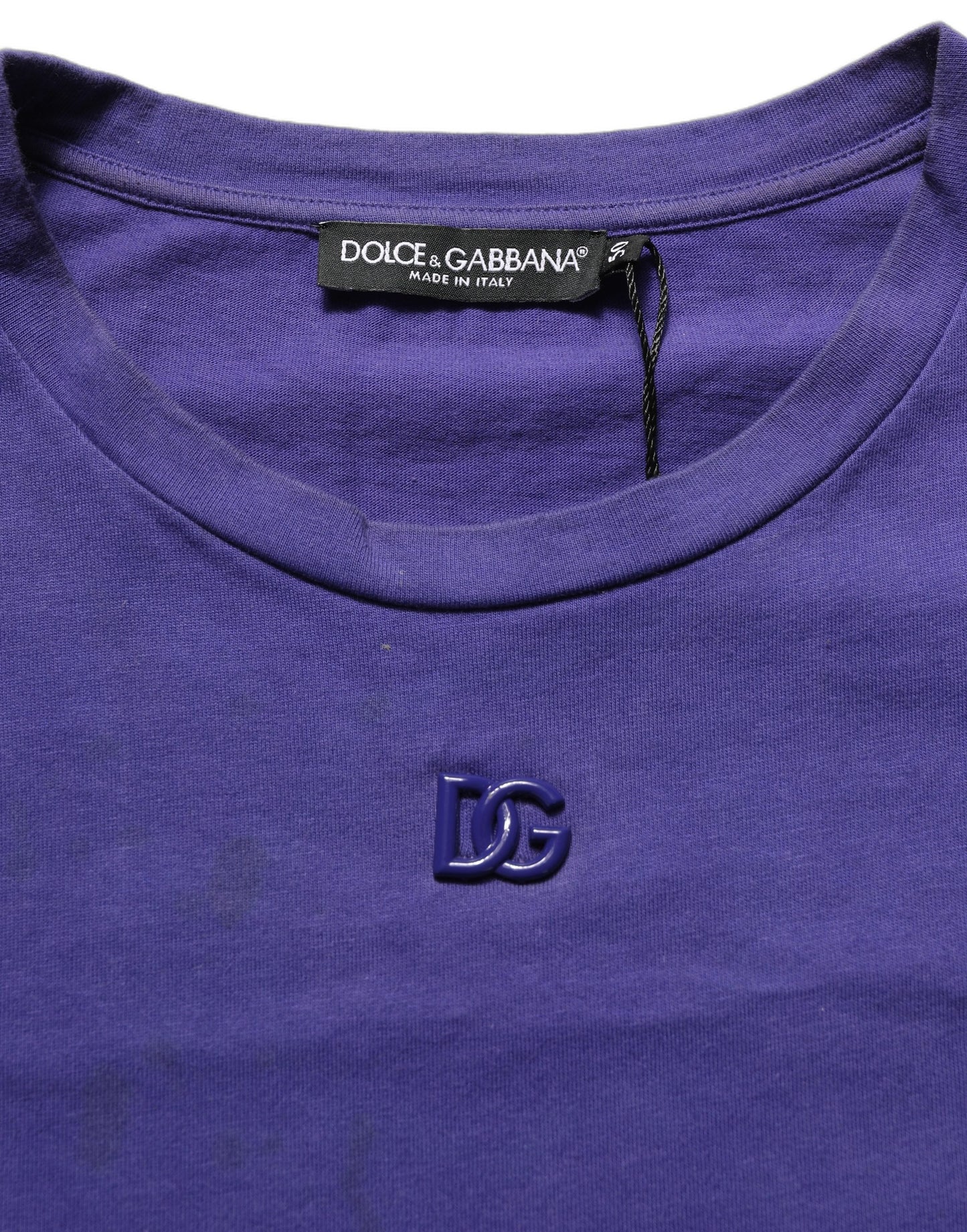 Violet Cotton Crew Neck Short Sleeve T-shirt