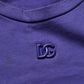 Violet Cotton Crew Neck Short Sleeve T-shirt