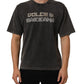 Gray Cotton Logo Stud Embellished T-shirt