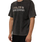 Gray Cotton Logo Stud Embellished T-shirt