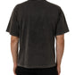 Gray Cotton Logo Stud Embellished T-shirt