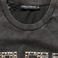 Gray Cotton Logo Stud Embellished T-shirt