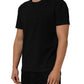 Black Cotton Short Sleeve Crew Neck T-shirt