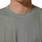 Green Cotton Short Sleeve Crew Neck T-shirt