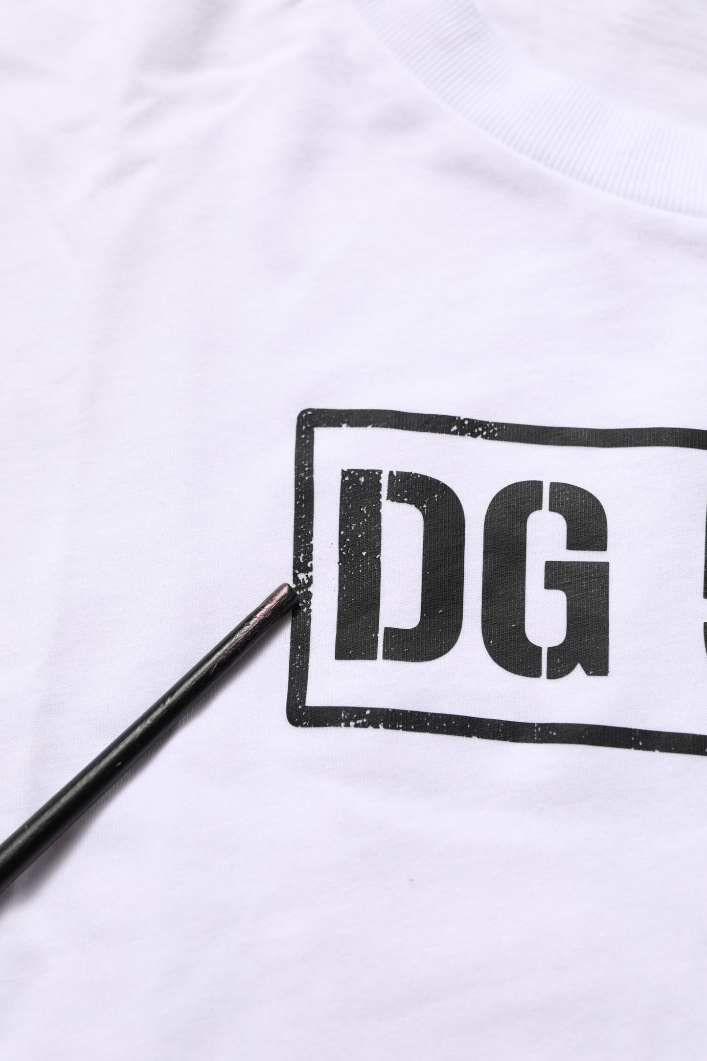 White DG 58.62 Cotton Crew Neck Men T-shirt