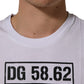 White DG 58.62 Cotton Crew Neck Men T-shirt